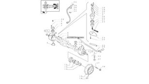 New Holland T6090 tekerlekli traktör için Zespół przegubu 87529909 aks taşıyıcı