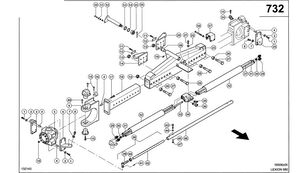 ODCINEK 0007307770 barra de dirección para Claas Lexion 580 cosechadora de cereales