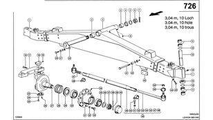 PRZEGUB (Oś kierowana; 3,04 m, 10 otworów) 0006698402 steering linkage for Claas Lexion 560 grain harvester