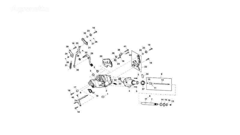 рулевая рейка John Deere R538657 для трактора гусеничного John Deere 9470RX