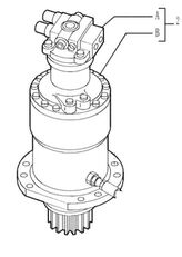 Kobelco 72216688 swing motor voor Motor; E485 bouwmachines