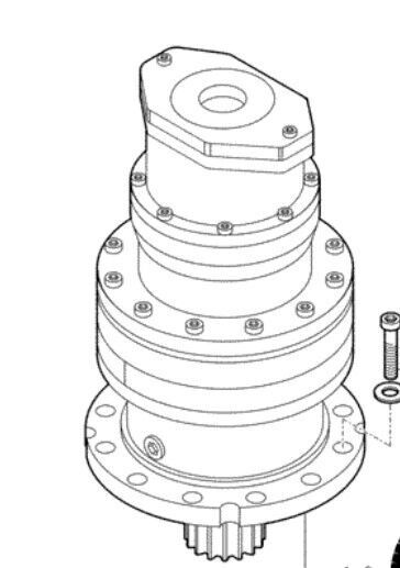 New Holland 71475935 71475935 swing motor voor Fiat-Hitachi FH130W-3 FH150W-3 graafmachine