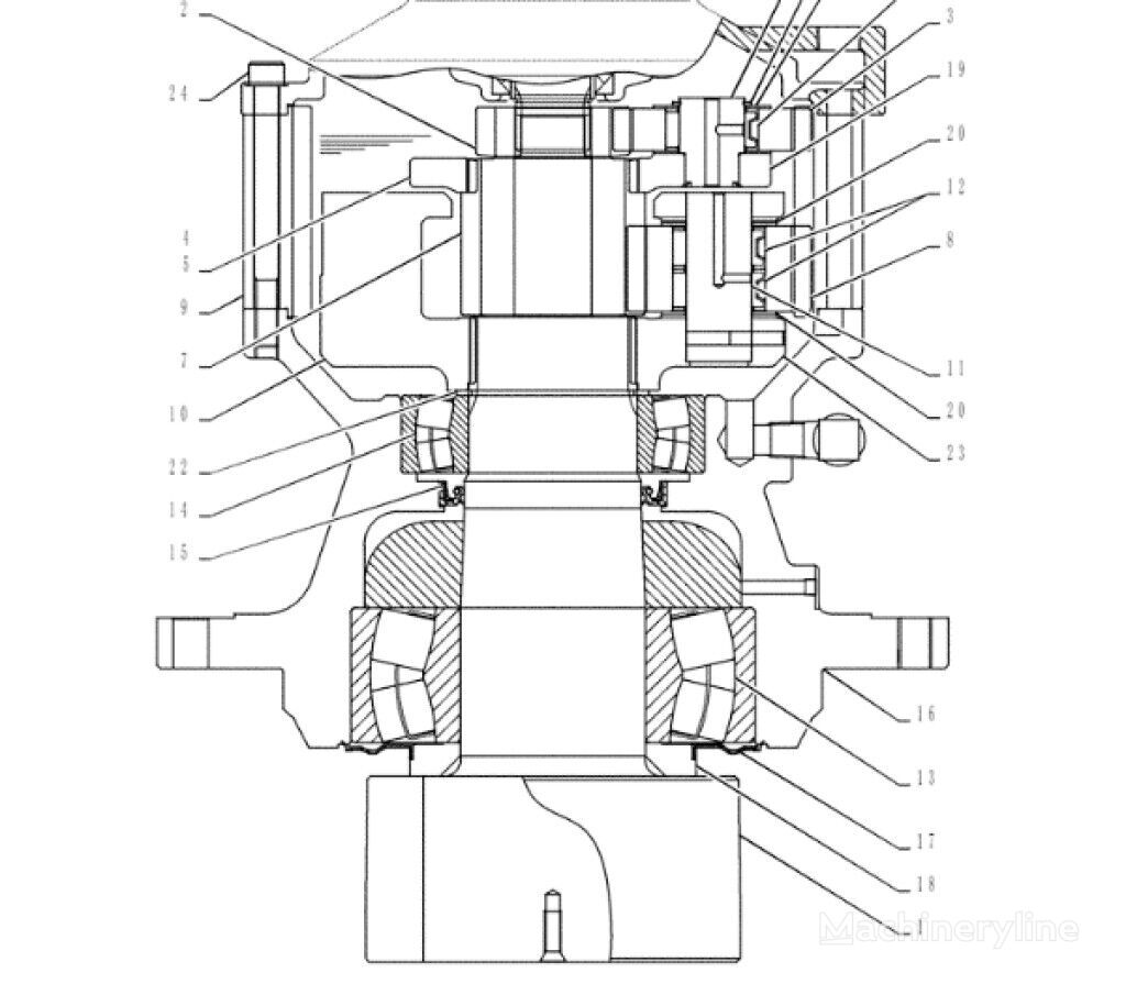 New Holland LS32W00016F1 LS32W00016F1 Schwenkmotor für Kobelco SK485-9 SK485LC-9 E485C Bagger - Machineryline