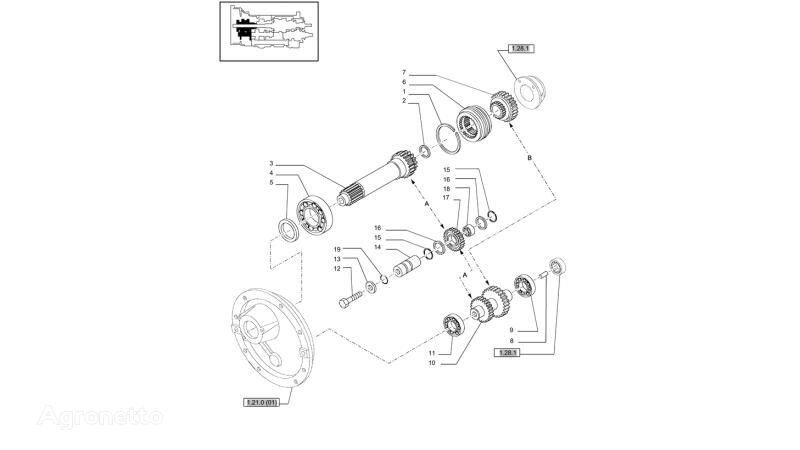 47124378 anillo sincronizador para New Holland T6010 T6090  tractor de ruedas