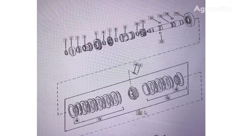 синхронизатор прстен John Deere RE238219/synchronizator komplet/ 4555/4755/4955/ Nr cz