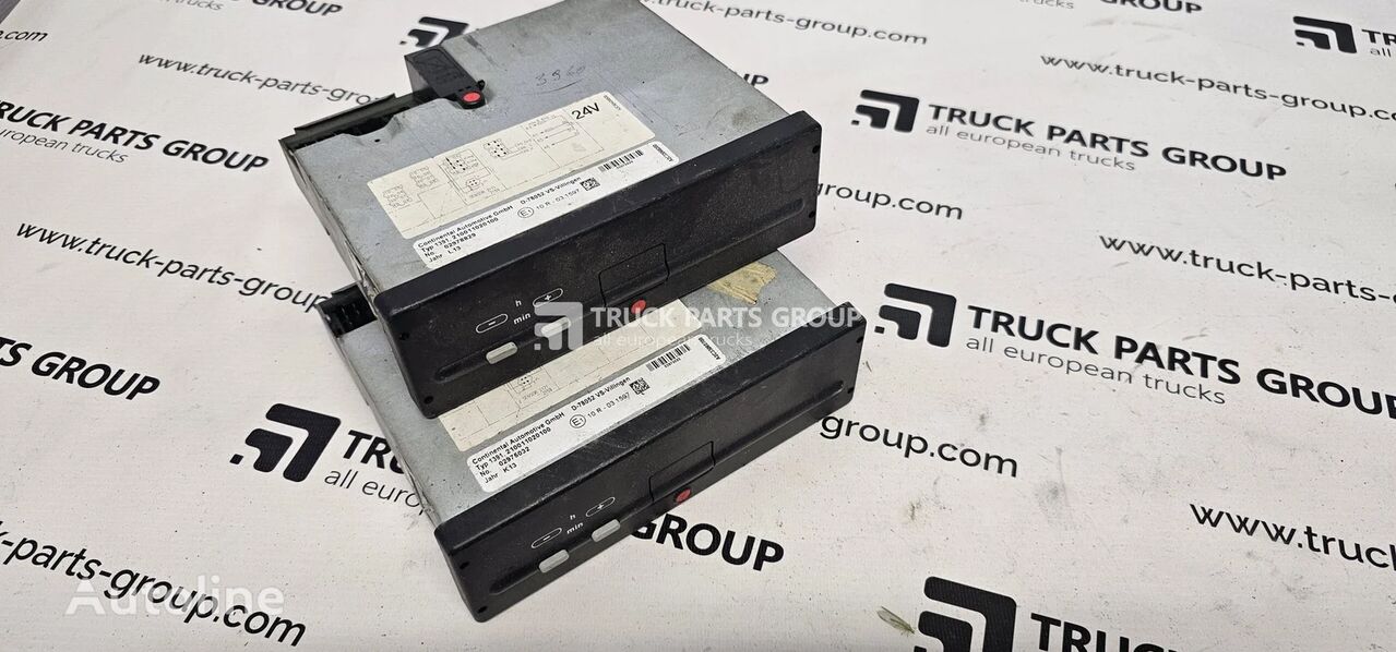 تاكوغراف Mercedes-Benz Tachograph, Tacho, TSU unit, 0004466833, 002446033, 125 KM/h, 03 لـ السيارات القاطرة Mercedes-Benz Mercedes Benz Tachograph, Tacho, TSU unit, 0004466833, 002446033, 125 KM/h, 03221413, type 1391, Continental Automotive GmbH, Battery-buffered Real Time Clock (RTC), Captive Testing and programming plug device cover plate, ISO 7736 radio compartment format, Plug Compatible to MTCO 1324, Pulse generator types: 2159, 2170, Replaces present MTCO and DTCO Digital tachograph time adjustable by user, MKP1391-210010, Dummy tachograph for 1324 / 1381 24V 1391210011020100, 0004466833, 002446033, 02975032, 02978829