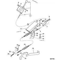 JCB Трос управління двигуном 332/T2445 cable del acelerador para JCB 1cx hf, 1cx hf, 1cx, 1cx, 208s, 208s retroexcavadora