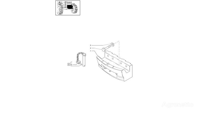 mecanismo de engate 82029908 para trator de rodas New Holland T6010