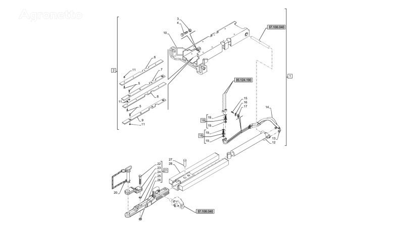 84351439 enganche de remolque para New Holland T6090 T6070 tractor de ruedas