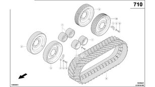 Claas 0007643831 track roller for Claas Lexion 600  grain harvester