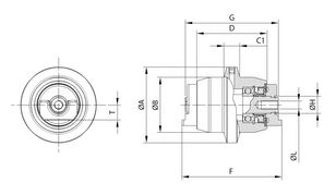 Rola cu flanșă pentru track roller for JCB construction equipment