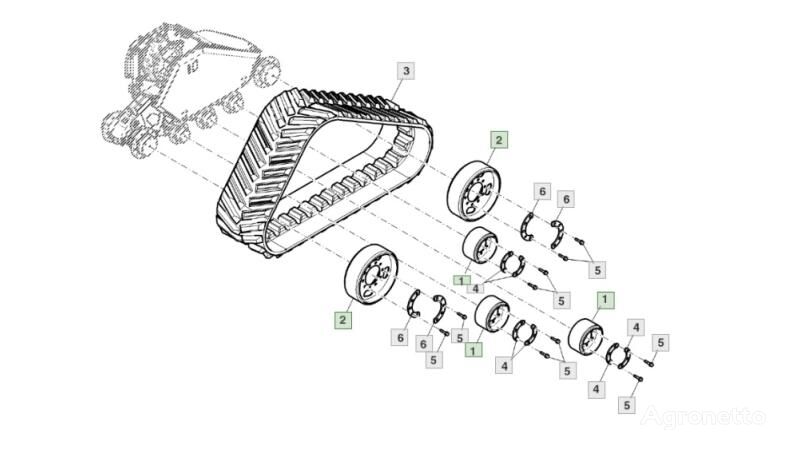 John Deere track system for crawler tractor