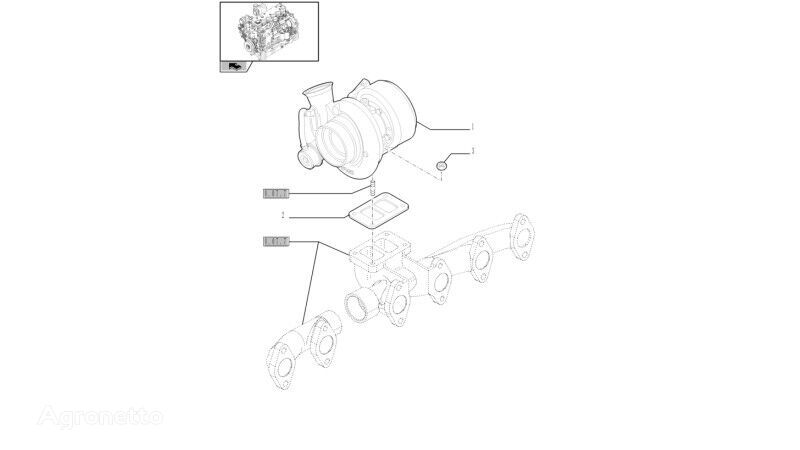 турбокомпрессор для трактора колесного New Holland T6010