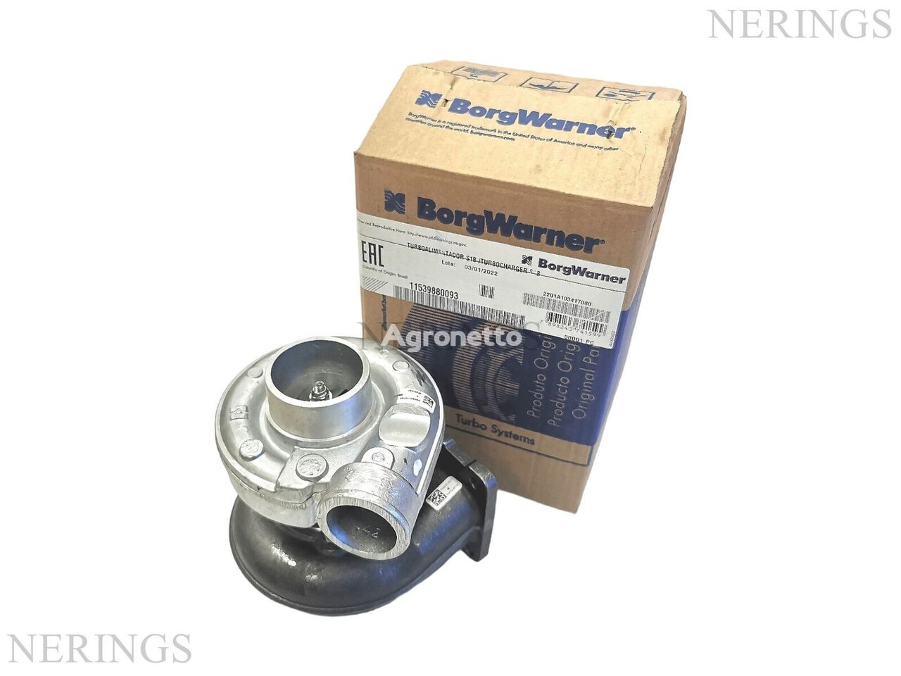 turbokompresor BorgWarner 11539880093 na kolesového traktora John Deere 4045T