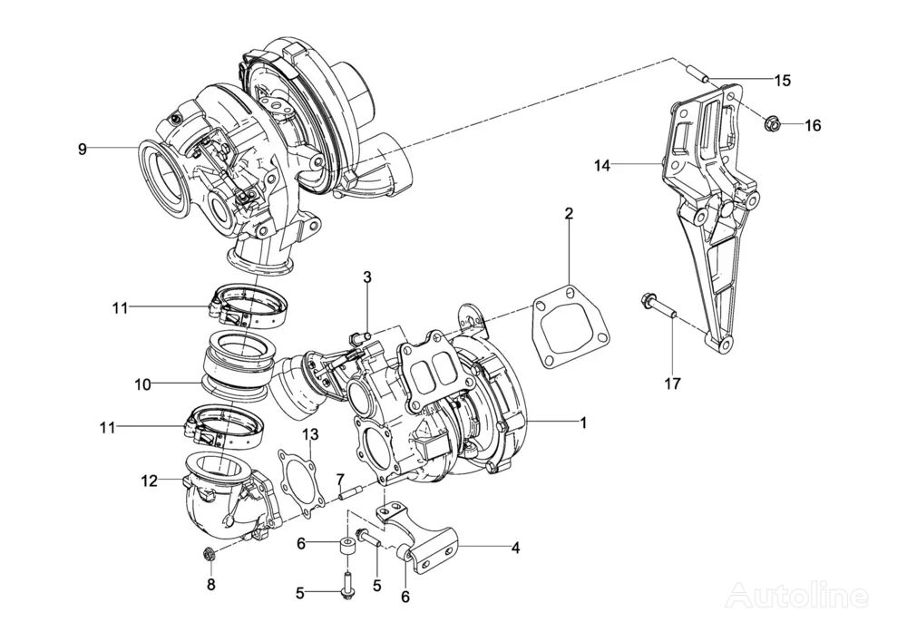 Турбокомпрессор MAN 51091007908.51091007896 . для грузовика MAN TGX TGS - Autoline