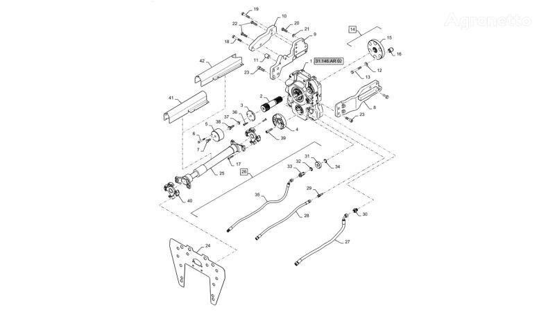 84545942 kardāna krustenis paredzēts New Holland T6090 riteņtraktora