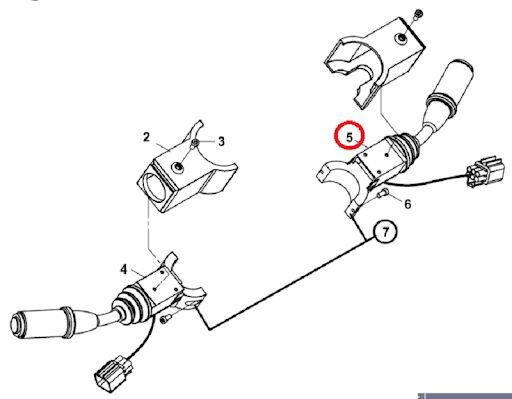 comando sob o volante 522/04720 para retroescavadora Hidromek 102S, 102B