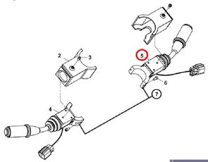 công tắc điều khiển thiếu lái 522/04720 dành cho máy xúc đào liên hợp bánh lốp Hidromek 102S, 102B