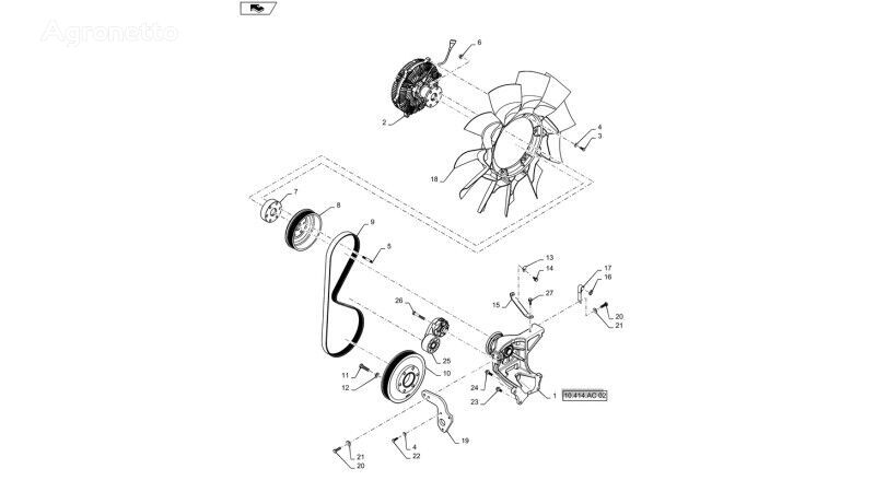 visco-coupleur 48185801 pour tracteur à roues New Holland T6090