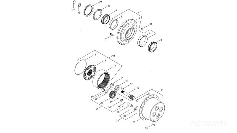 buje de rueda para New Holland T6090 T6070  tractor de ruedas