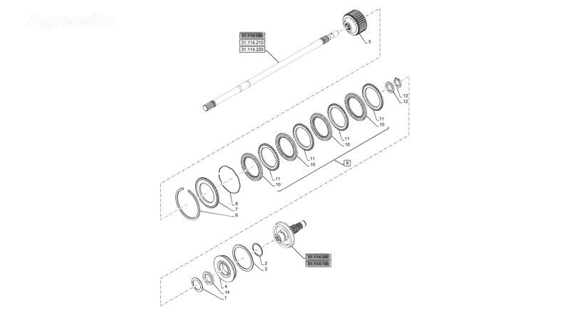 ступица 5182704 для трактора колесного New Holland T6070