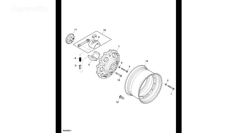 John Deere 8345R wheel hub