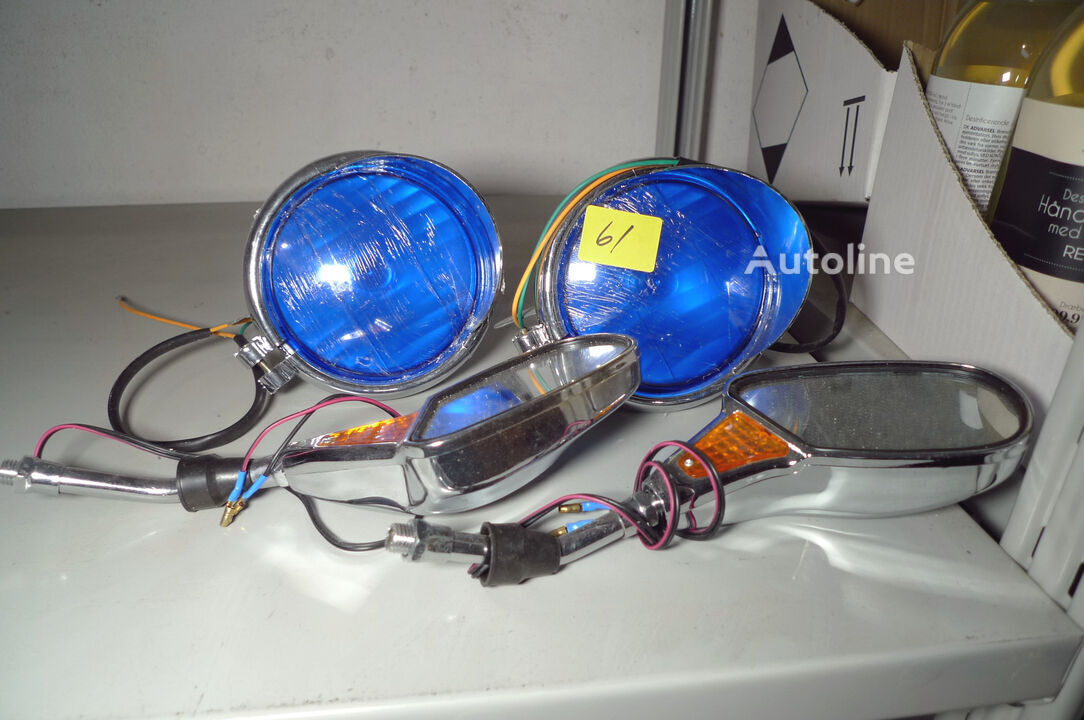 2 stk. blå lygter ø12cm + 2 stk. sidespejle A8259 L61 Außenspiegel - Autoline