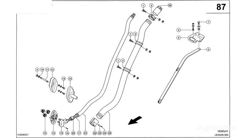 0000160730 wiring for Claas Lexion 600 grain harvester