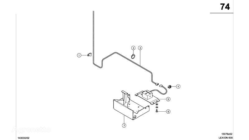 0000148363 wiring for Claas Lexion 600 grain harvester