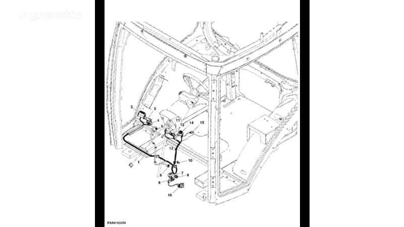 RE265572 wiring for John Deere 8345R wheel tractor