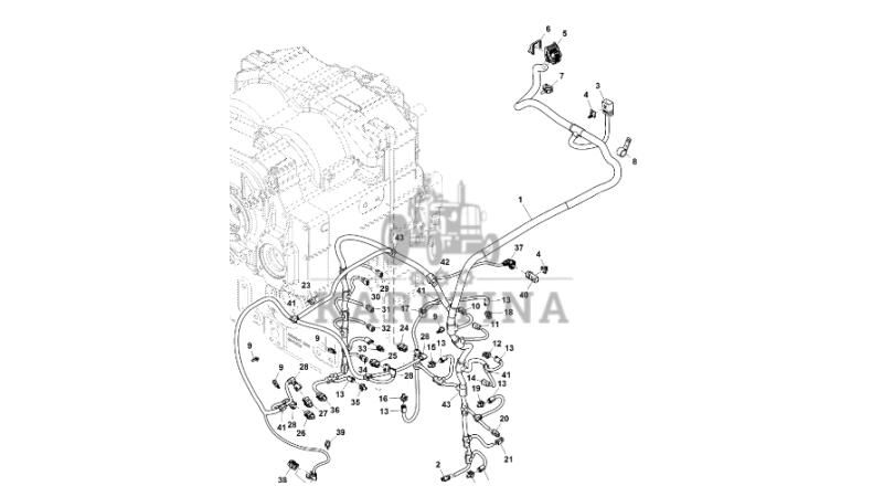 Электропроводка RE590436 для John Deere 9470RX - Agroline