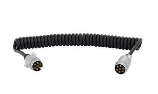 c&acirc;blage Bobine &eacute;lectrique 7 conducteurs sans marque | 2 prises aluminium 7 broches | 1 pour semi-remorque