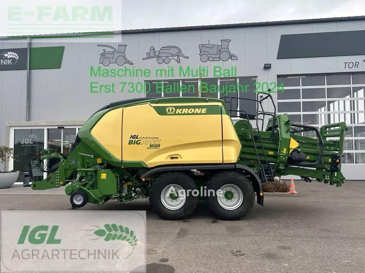 آلة جمع وكبس وحزم الأعلاف Krone big pack 1270 vc multibale - Agroline