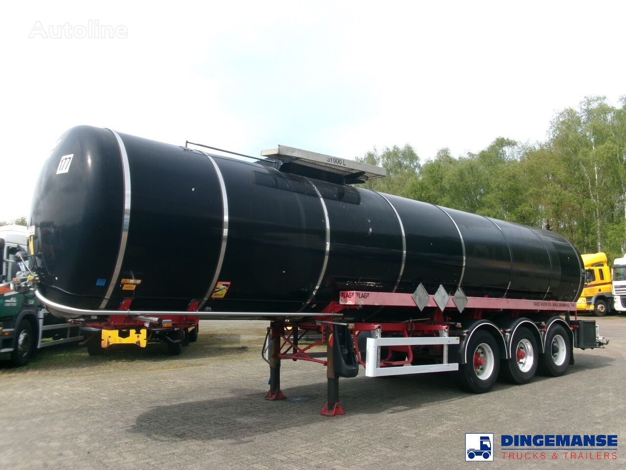 LAG Bitumen tank inox 31.9 m3 / 1 comp bitumen tank trailer