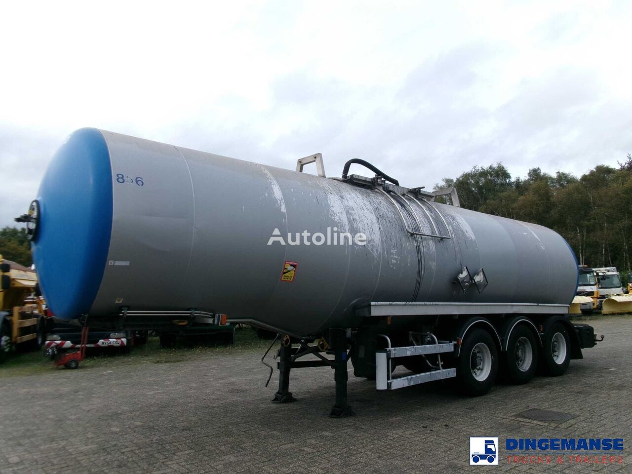 trailer tangki cairan aspal Magyar Bitumen tank inox 32 m3 / 1 comp