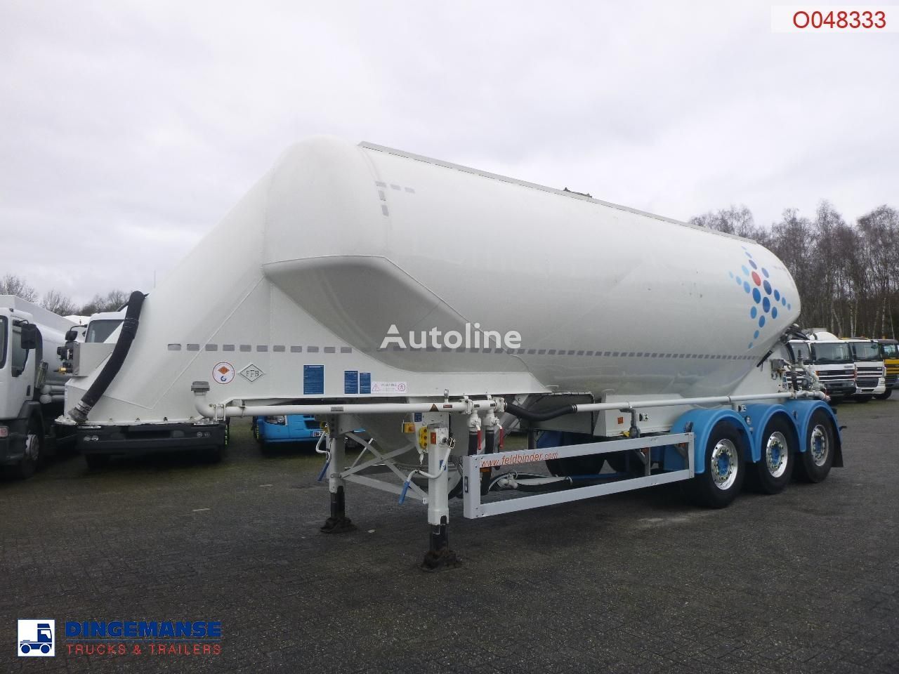 citerne de ciment Feldbinder Powder tank alu 36 m3 / 1 comp