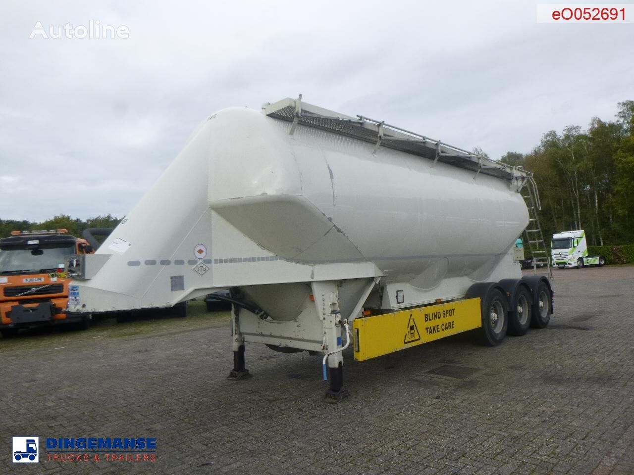 цементовоз Feldbinder Powder tank alu 40 m3 / 1 comp