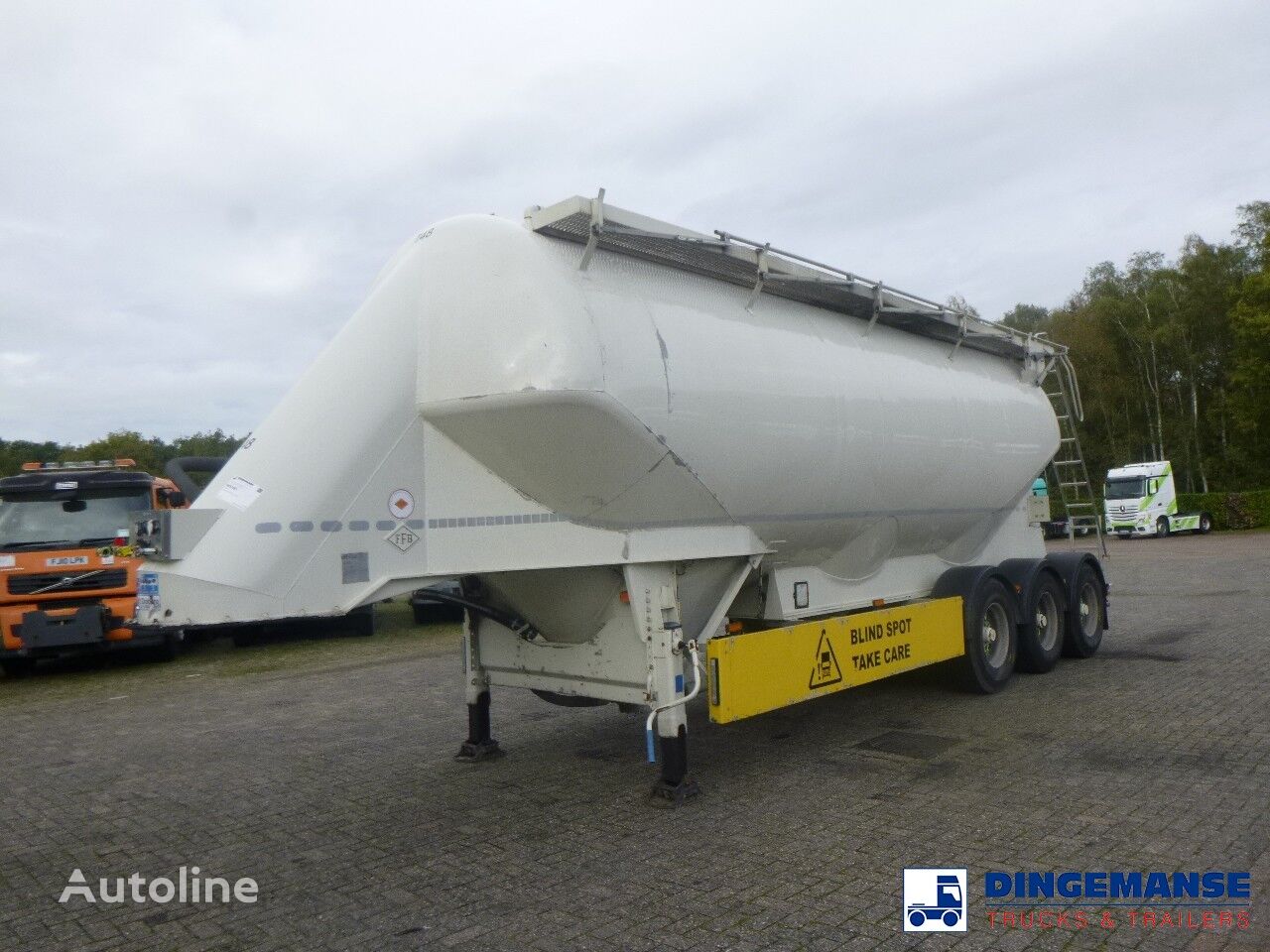 Feldbinder Powder tank alu 40 m3 / 1 comp cement tank trailer