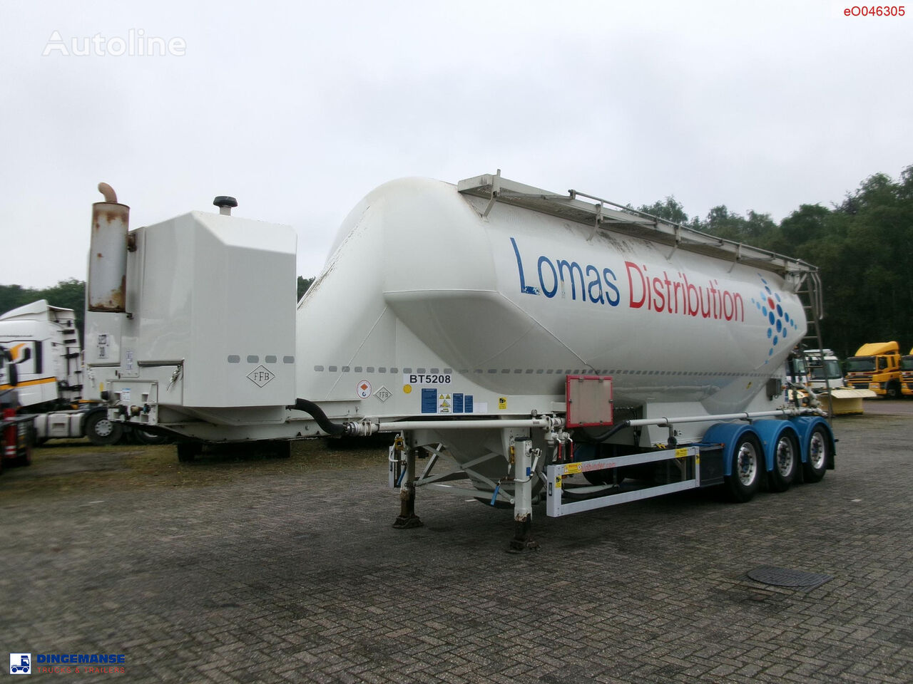 Feldbinder Powder tank alu 40 m3 / 1 comp + compressor cement tank trailer