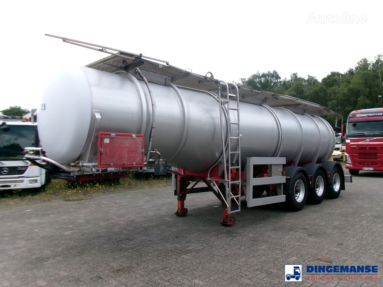 Crane Fruehauf Chemical tank inox 22.5 m3 / 1 comp cisterna química