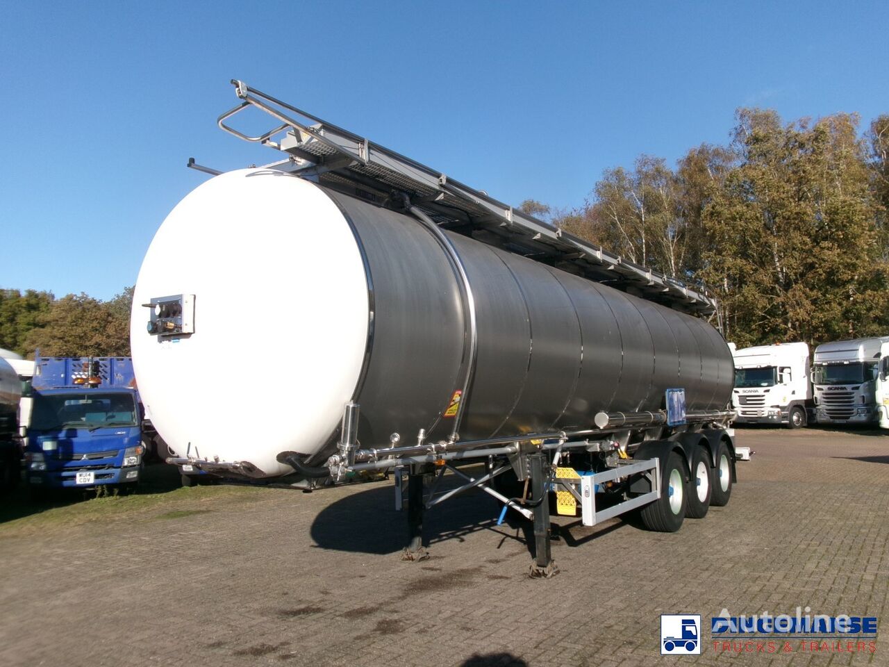 Feldbinder Chemical tank inox 37.5 m3 / 1 comp Chemietankauflieger