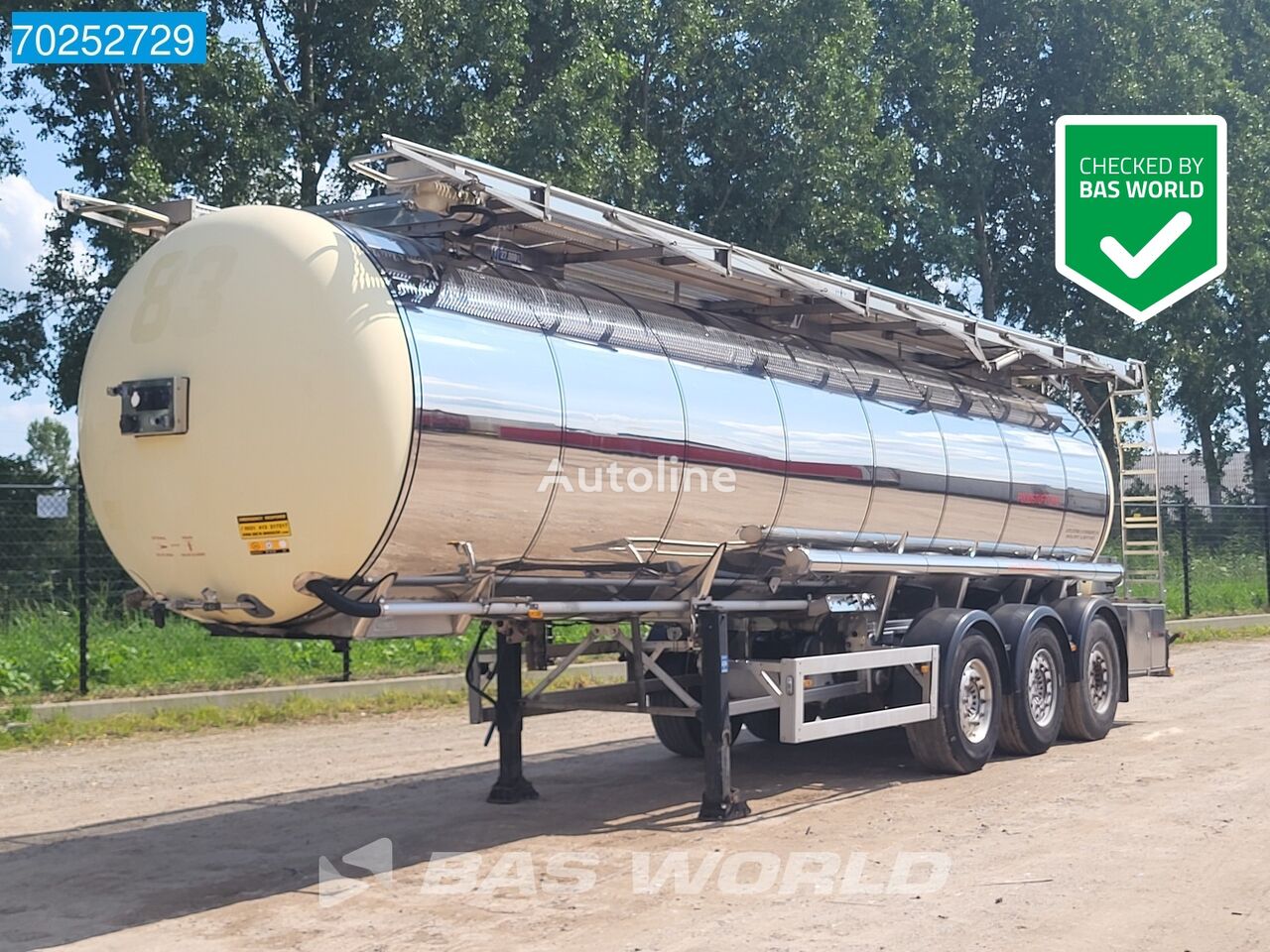 Feldbinder TSA 27.3 NL-Trailer 27.000Ltr フードタンク