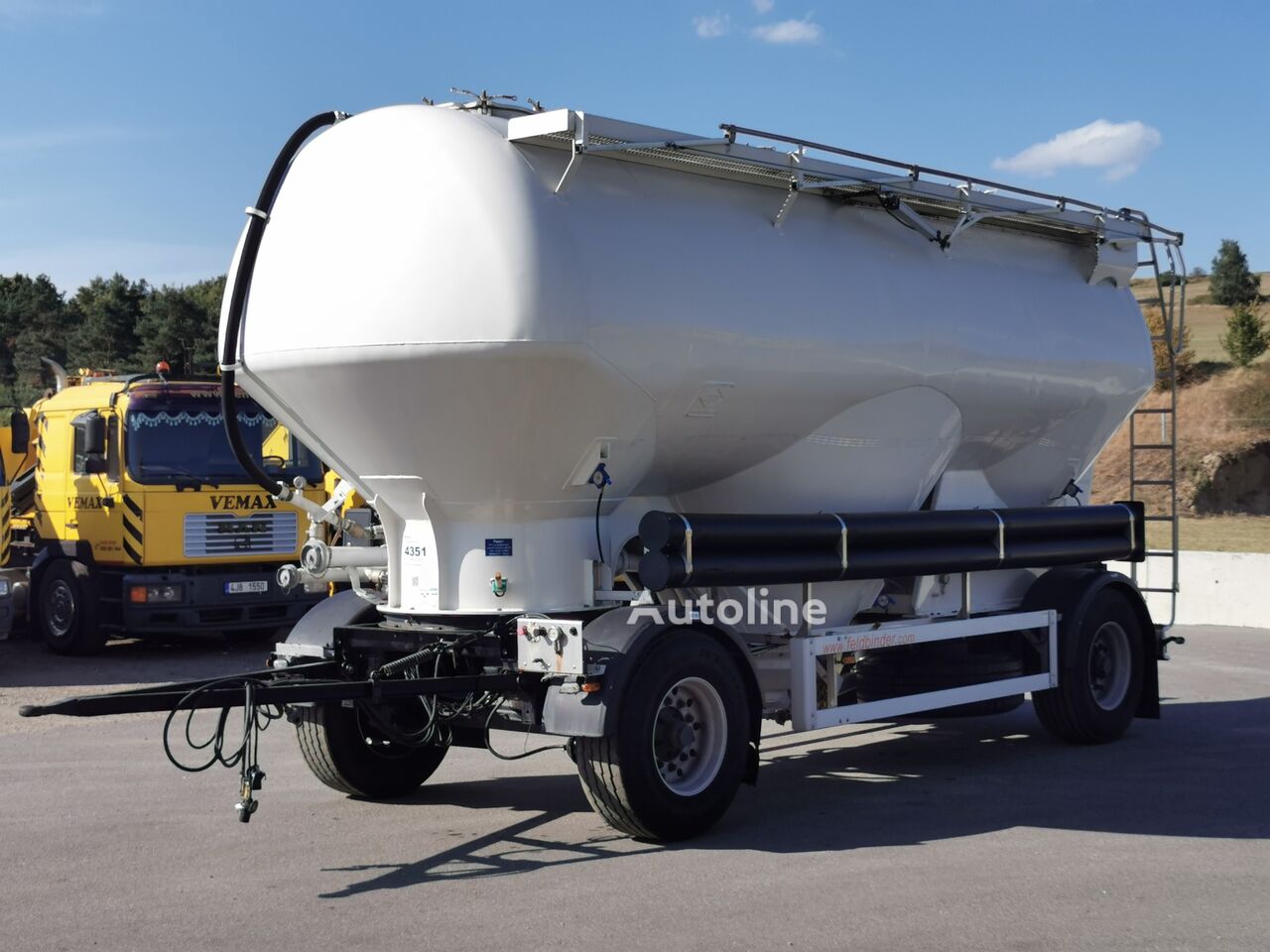 بيع مقطورة بصهريج لنقل الأغذية Feldbinder HEUT 31m3 for flour transport | Autoline TN مقطورة بصهريج لنقل الأغذية Feldbinder HEUT 31m3 for flour transport - Autoline