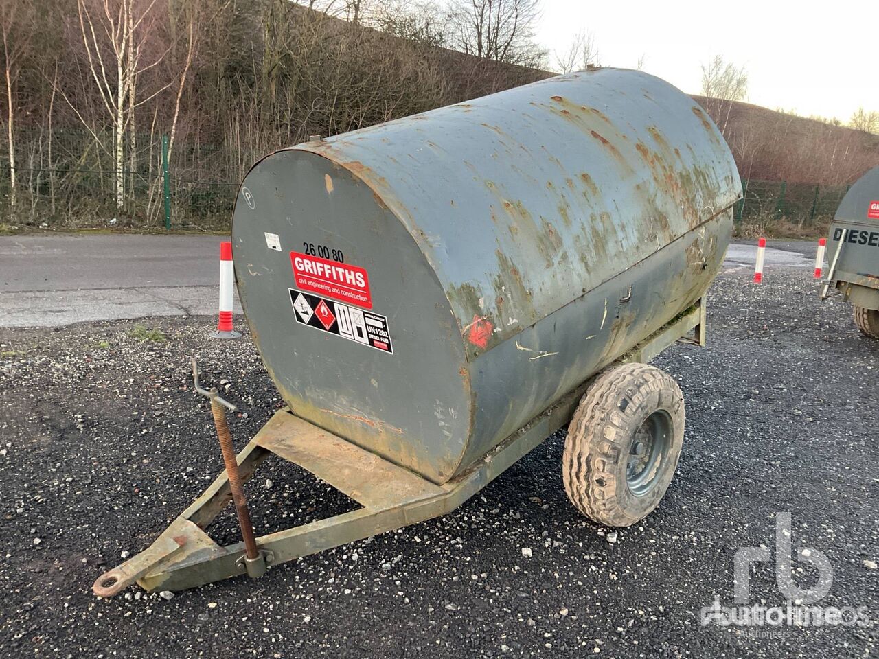 2250 L Trailer Mounted Poly fuel storage tank