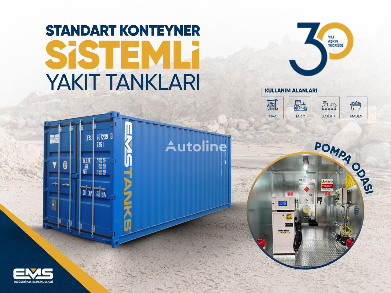 nová nádrž na benzin EMS Tanks 20 DC' KONTEYNER SİSTEM YAKIT TANKI 13,500 L KAPASİTELİ