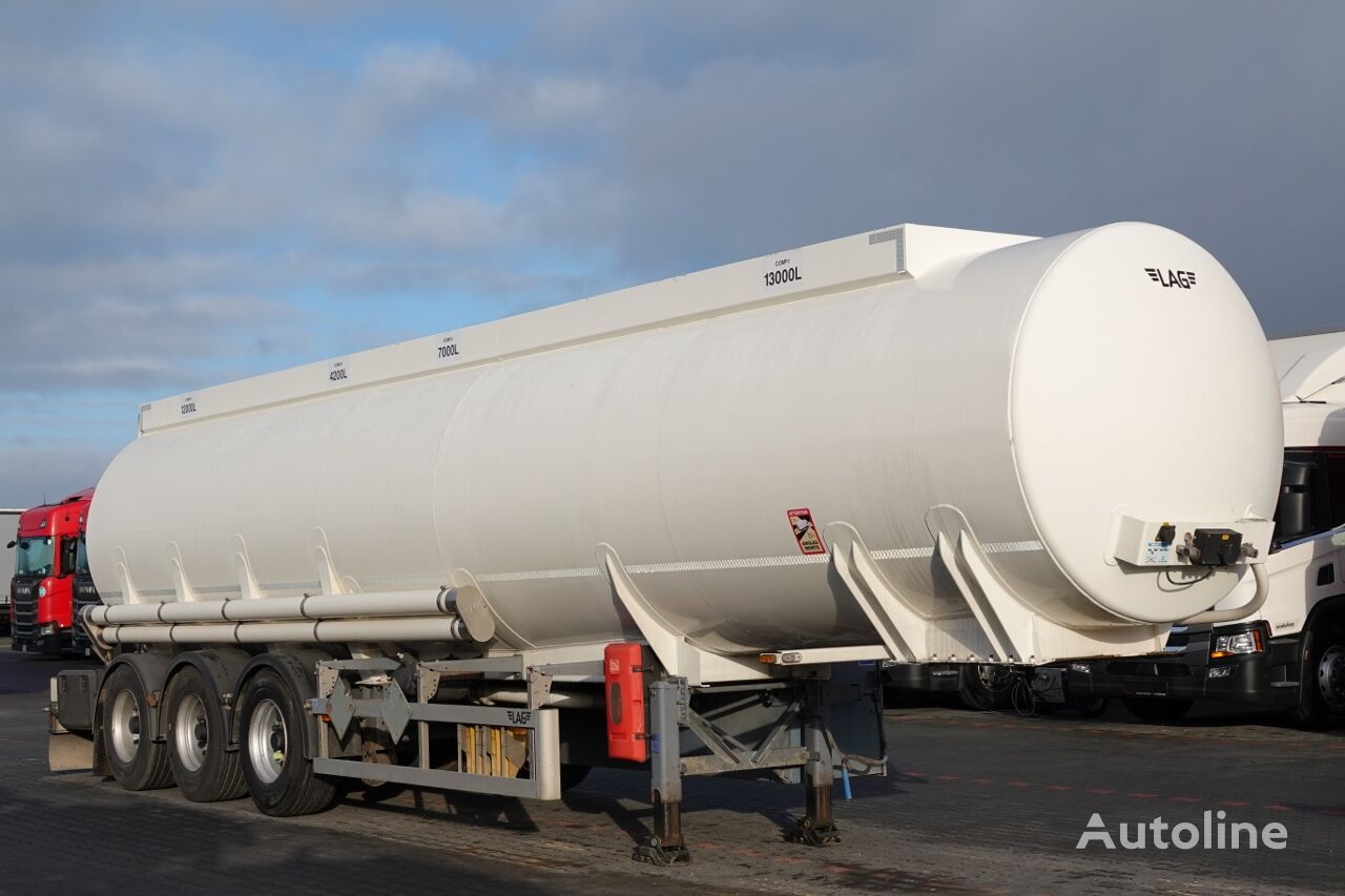 LAG CYSTERNA DO PALIWA / 36200 L / 4 KOMORY fuel tank semi-trailer