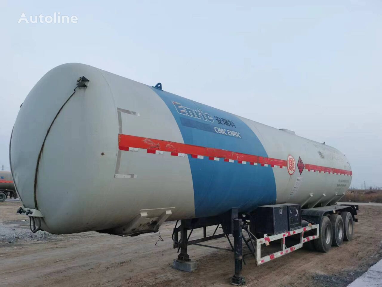 مخزن گاز 3 axles 58cbm LPG CNG gas tank semitrailer