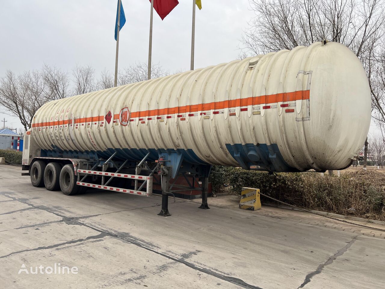 مخزن گاز 3 axles LNG LPG CNG tank trailer