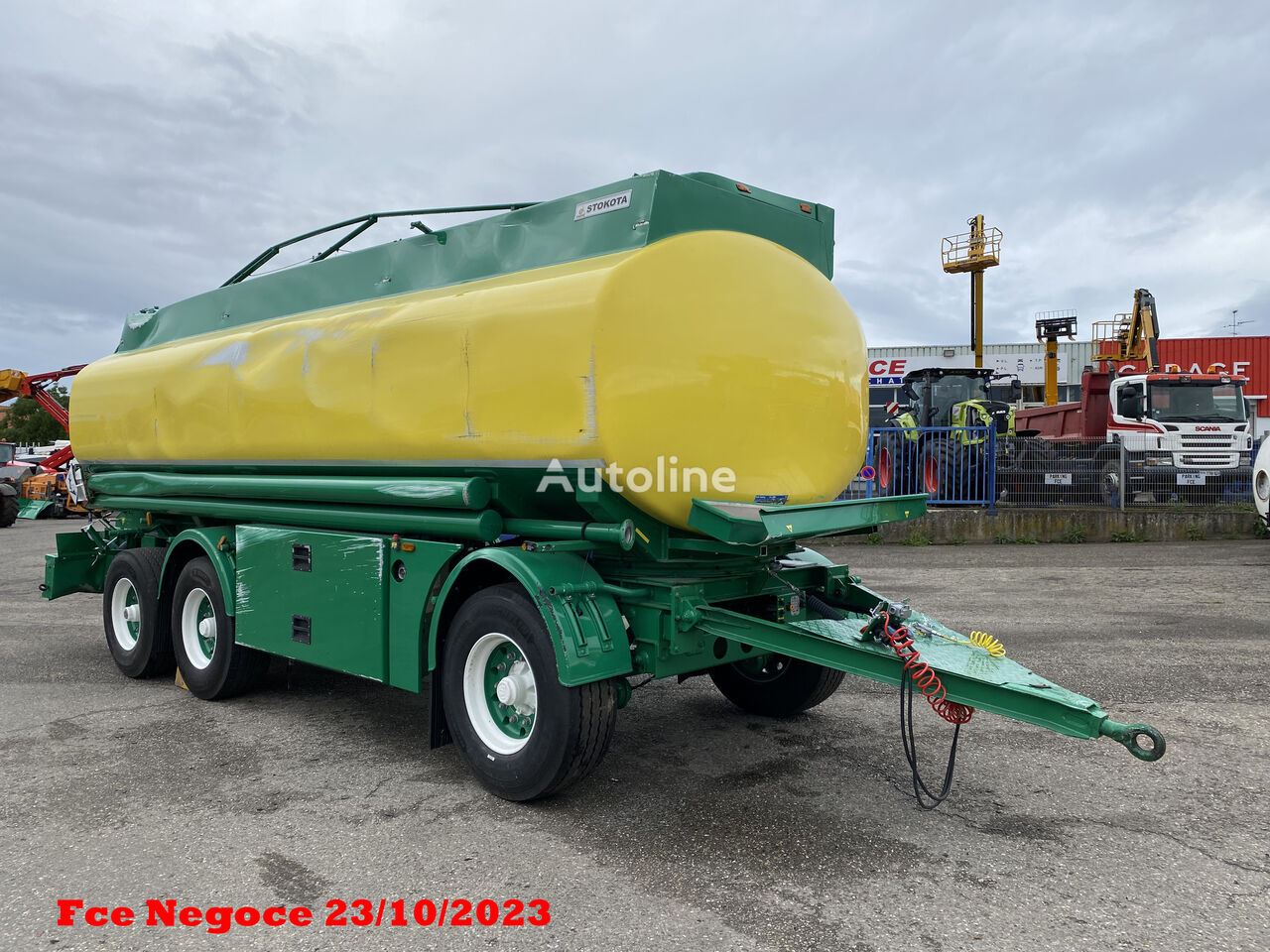 damaged Stokota 14 ALPR 3Achs Carte Grise Française  tanker trailer