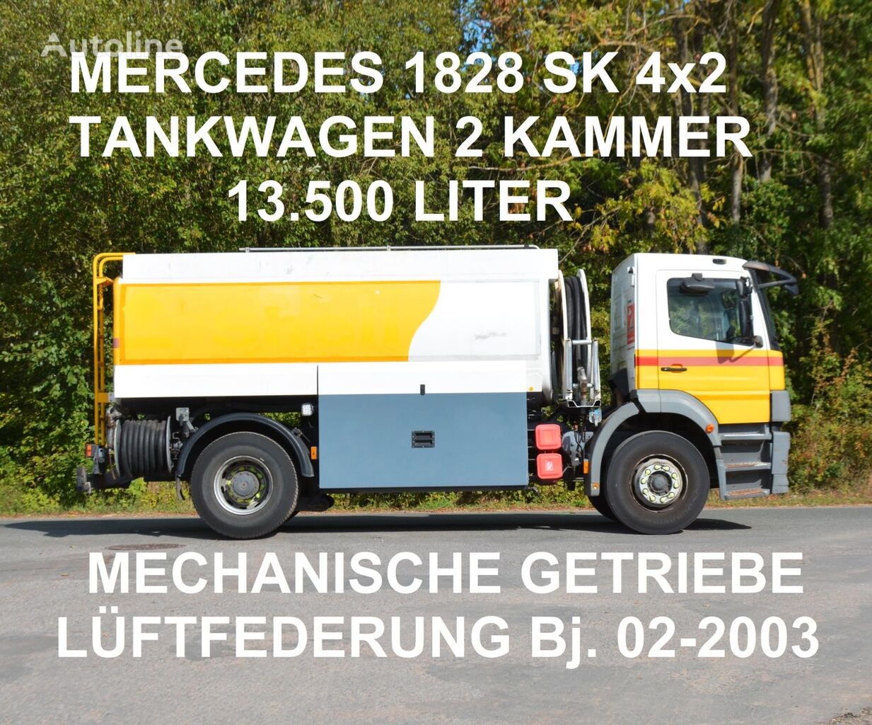 Mercedes-Benz 1828 SK  13.500 Liter TANKWAGEN WASSERWAGEN tank truck